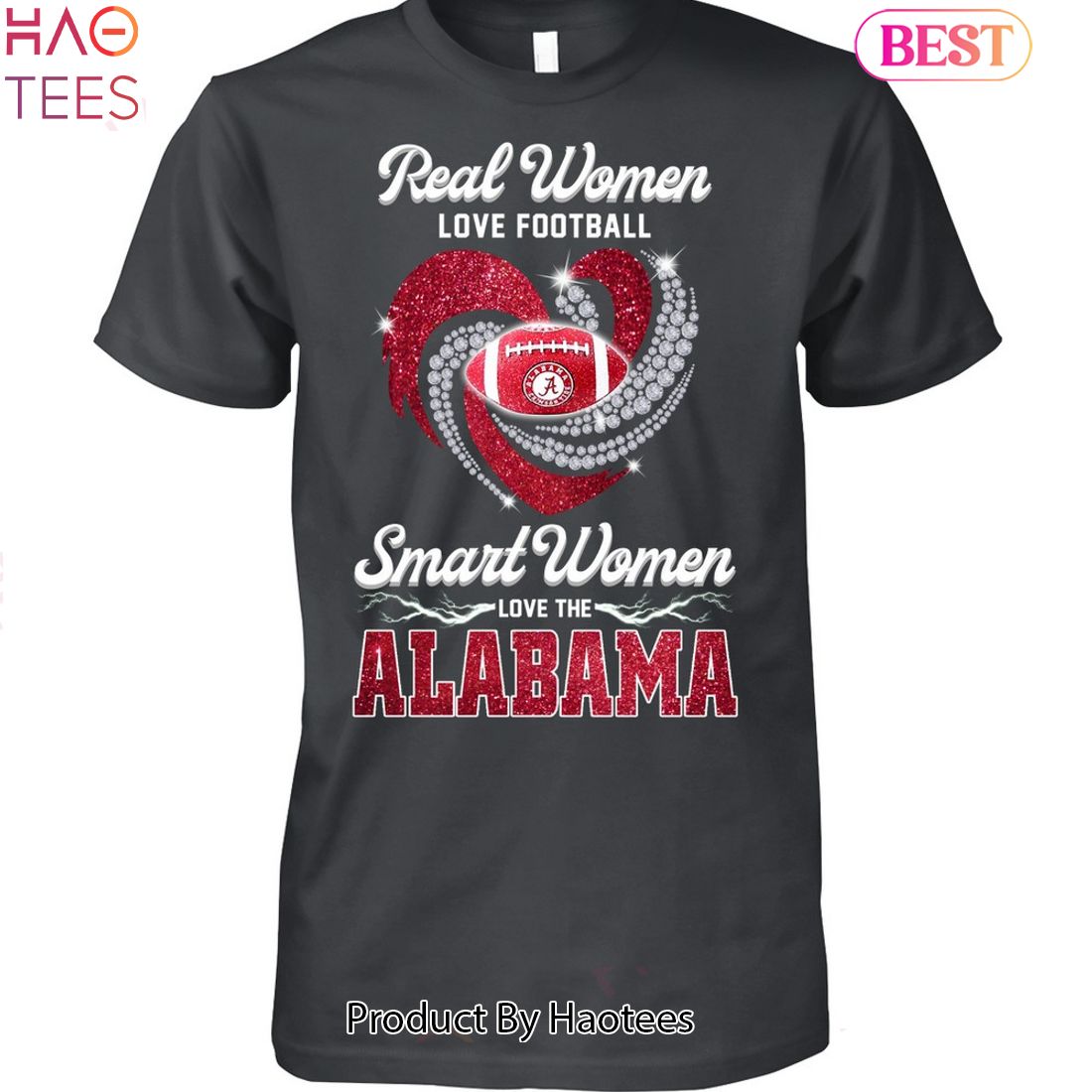 Real Women Love Football Smart Women Love The Alabama Crimson Tide 2023 Unisex T-Shirt Real Women Love Football Smart Women Love The Alabama Crimson Tide 2023 Unisex T-Shirt