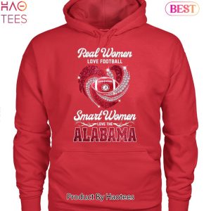 Real Women Love Football Smart Women Love The Alabama Crimson Tide 2023 Unisex T-Shirt