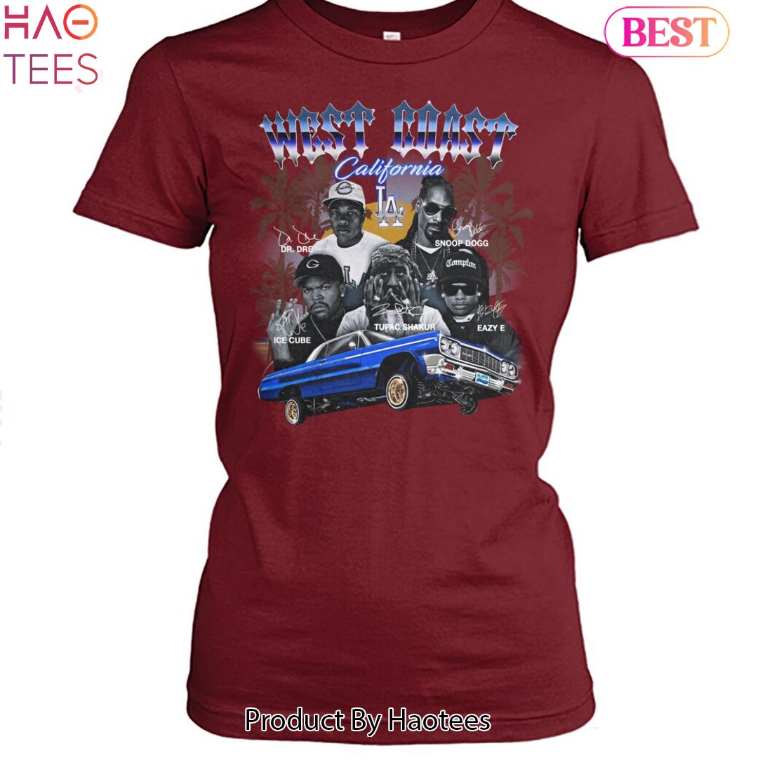 West Coast California Hip Hop Team Unisex T-Shirt West Coast California Hip Hop Team Unisex T-Shirt