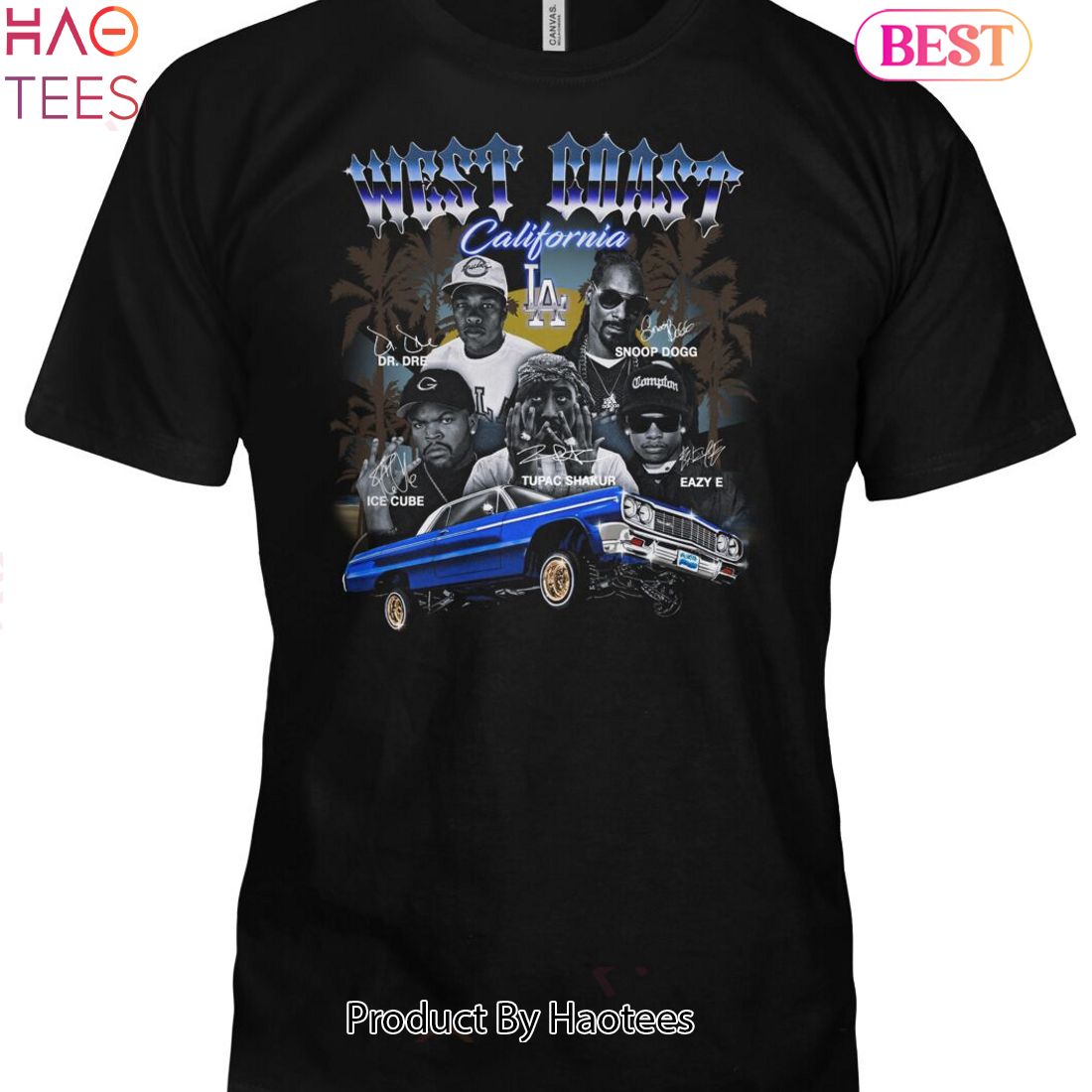West Coast California Hip Hop Team Unisex T-Shirt West Coast California Hip Hop Team Unisex T-Shirt