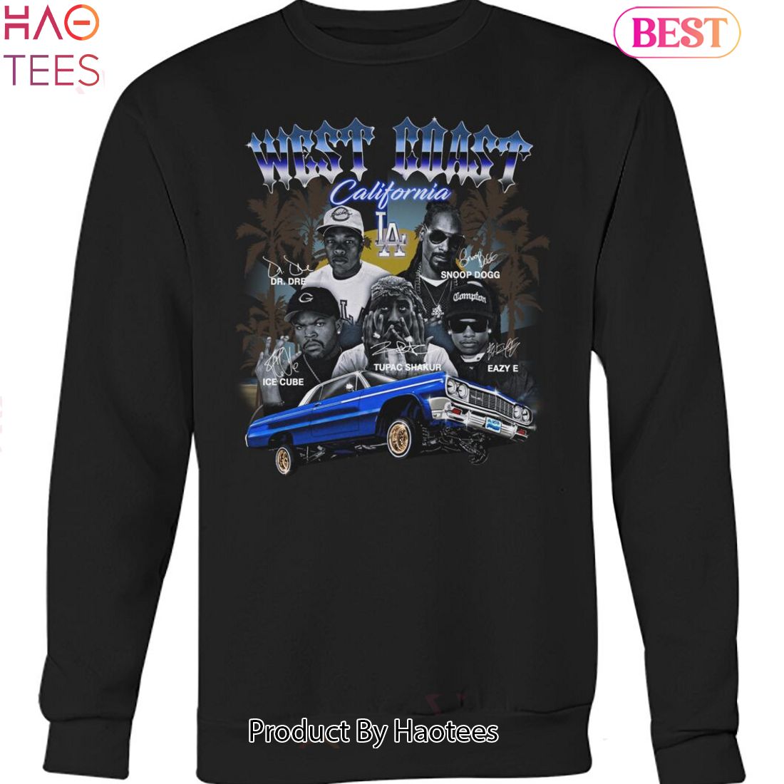 West Coast California Hip Hop Team Unisex T-Shirt West Coast California Hip Hop Team Unisex T-Shirt