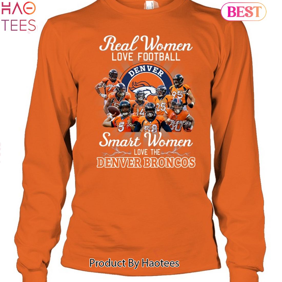 Officially Licensed NFL Women's Denver Broncos Long Sleeve T-Shirt