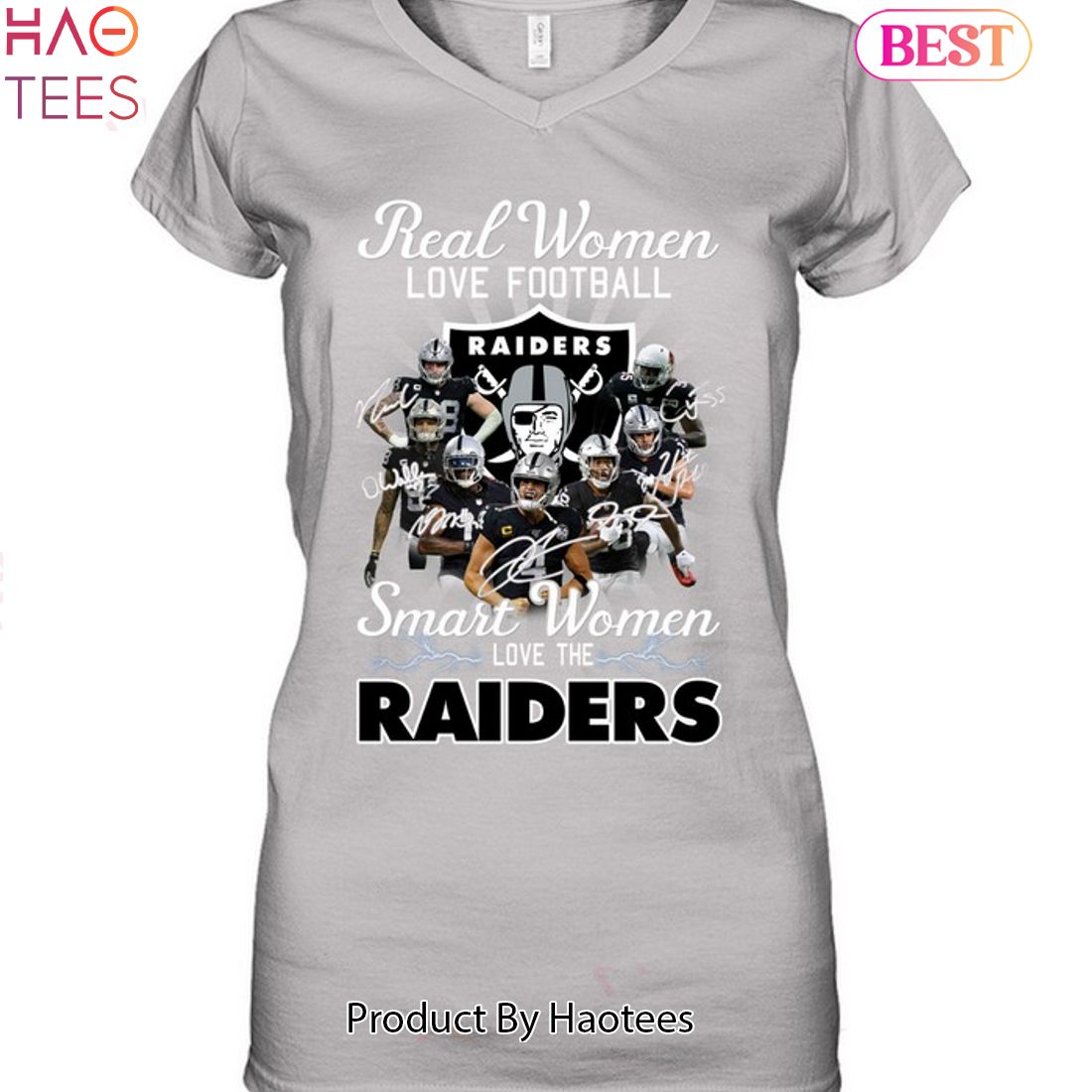 Las Vegas Raiders Ladies V-Neck Tee - Vegas Sports Shop