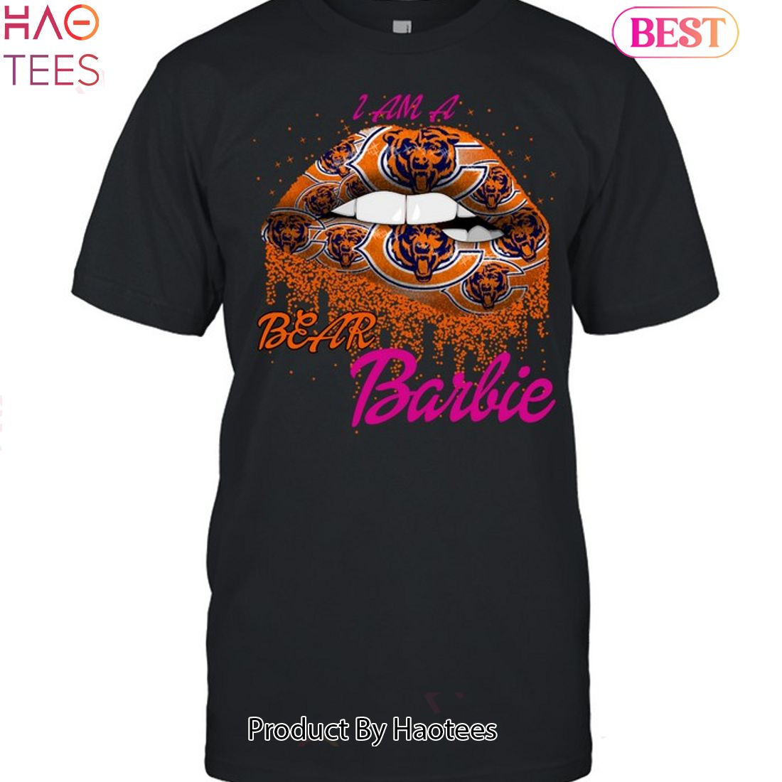 NEW LIP Chicago Bears Barbie Unisex T-Shirt NEW LIP Chicago Bears Barbie Unisex T-Shirt