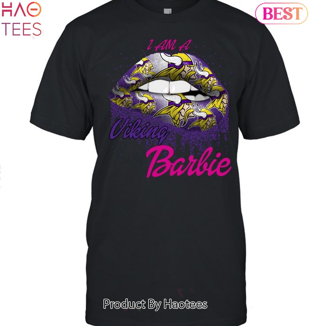 NEW LIP Minnesota Vikings Barbie Unisex T-Shirt NEW LIP Minnesota Vikings Barbie Unisex T-Shirt