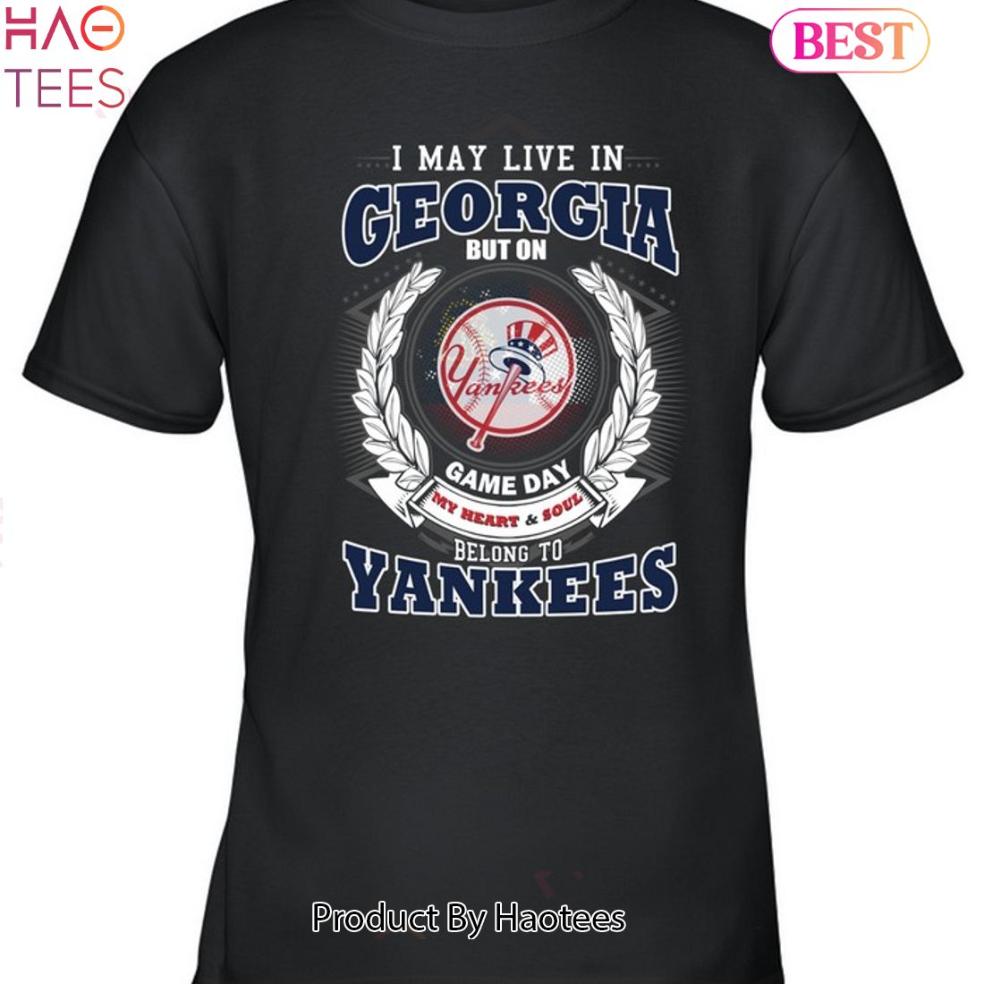 Cotton T-shirt with Yankees™ patch in pink