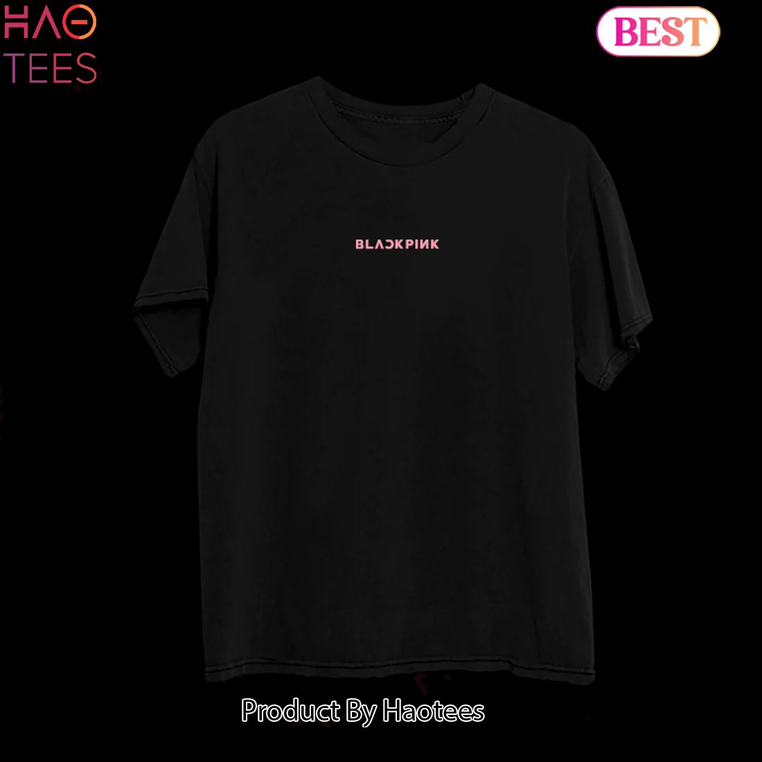 NEW 7th Anniversary Blackpink Gothic Names Circle T-shirt NEW 7th Anniversary Blackpink Gothic Names Circle T-shirt