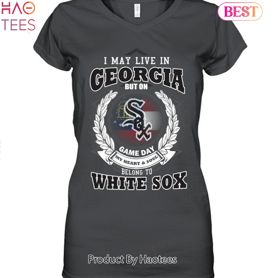 I May Live In Georgia Be Long To Chicago White Sox Unisex T-Shirt I May Live In Georgia Be Long To Chicago White Sox Unisex T-Shirt
