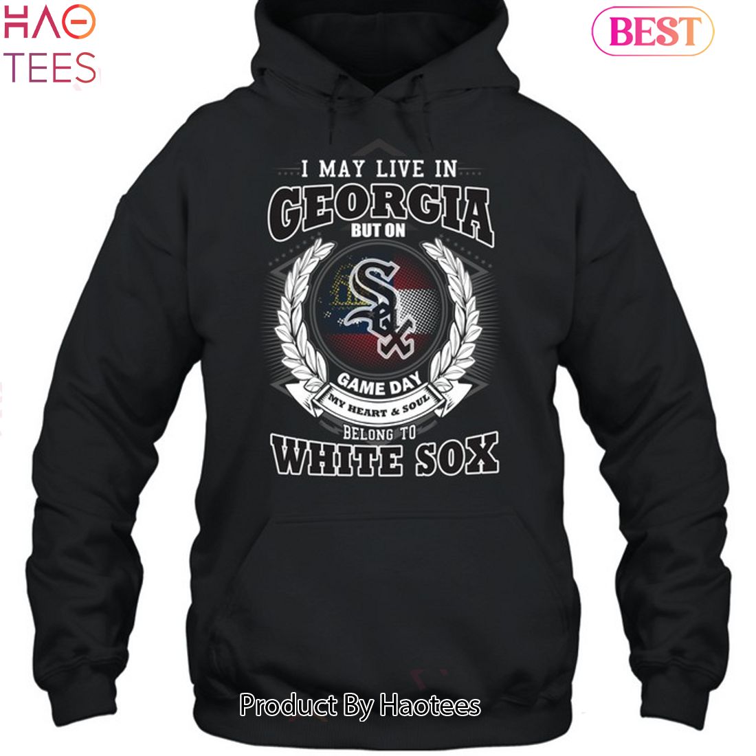 I May Live In Georgia Be Long To Chicago White Sox Unisex T-Shirt I May Live In Georgia Be Long To Chicago White Sox Unisex T-Shirt