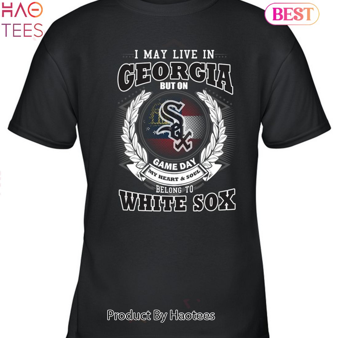 I May Live In Georgia Be Long To Chicago White Sox Unisex T-Shirt I May Live In Georgia Be Long To Chicago White Sox Unisex T-Shirt
