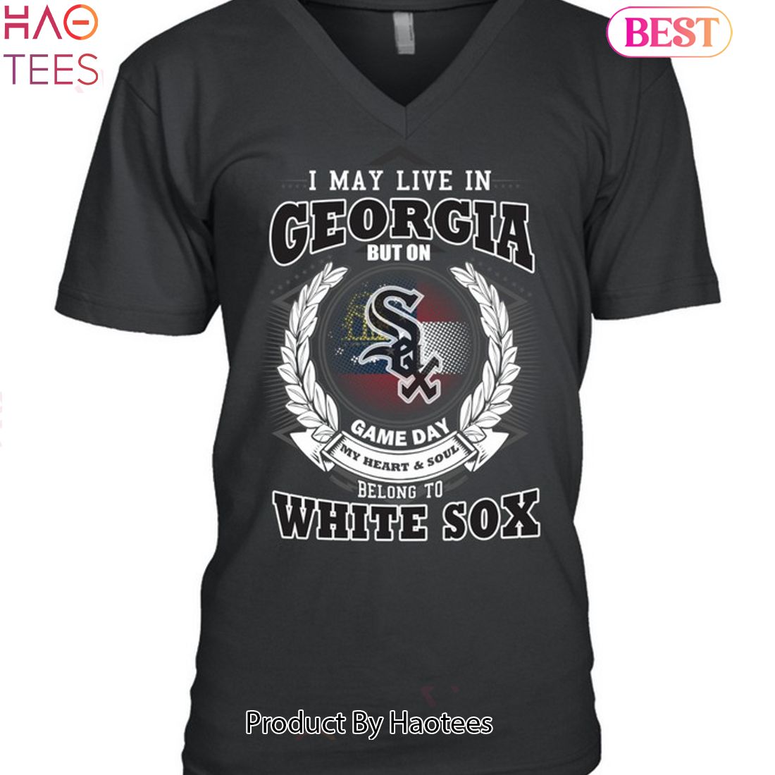 I May Live In Georgia Be Long To Chicago White Sox Unisex T-Shirt I May Live In Georgia Be Long To Chicago White Sox Unisex T-Shirt