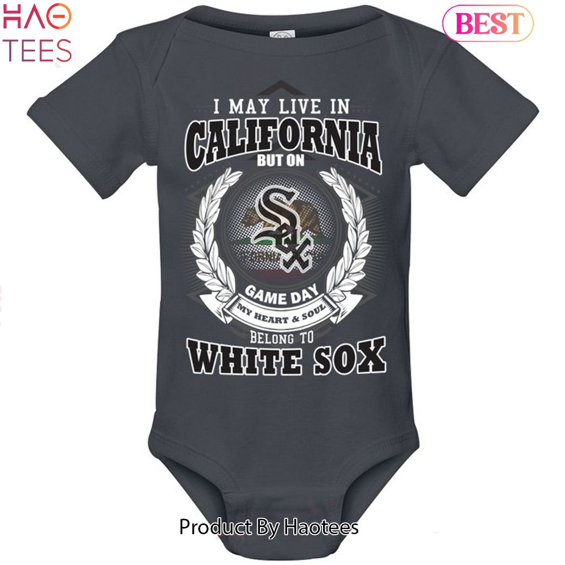 I May Live In California Be Long To Chicago White Sox Tee Shirt