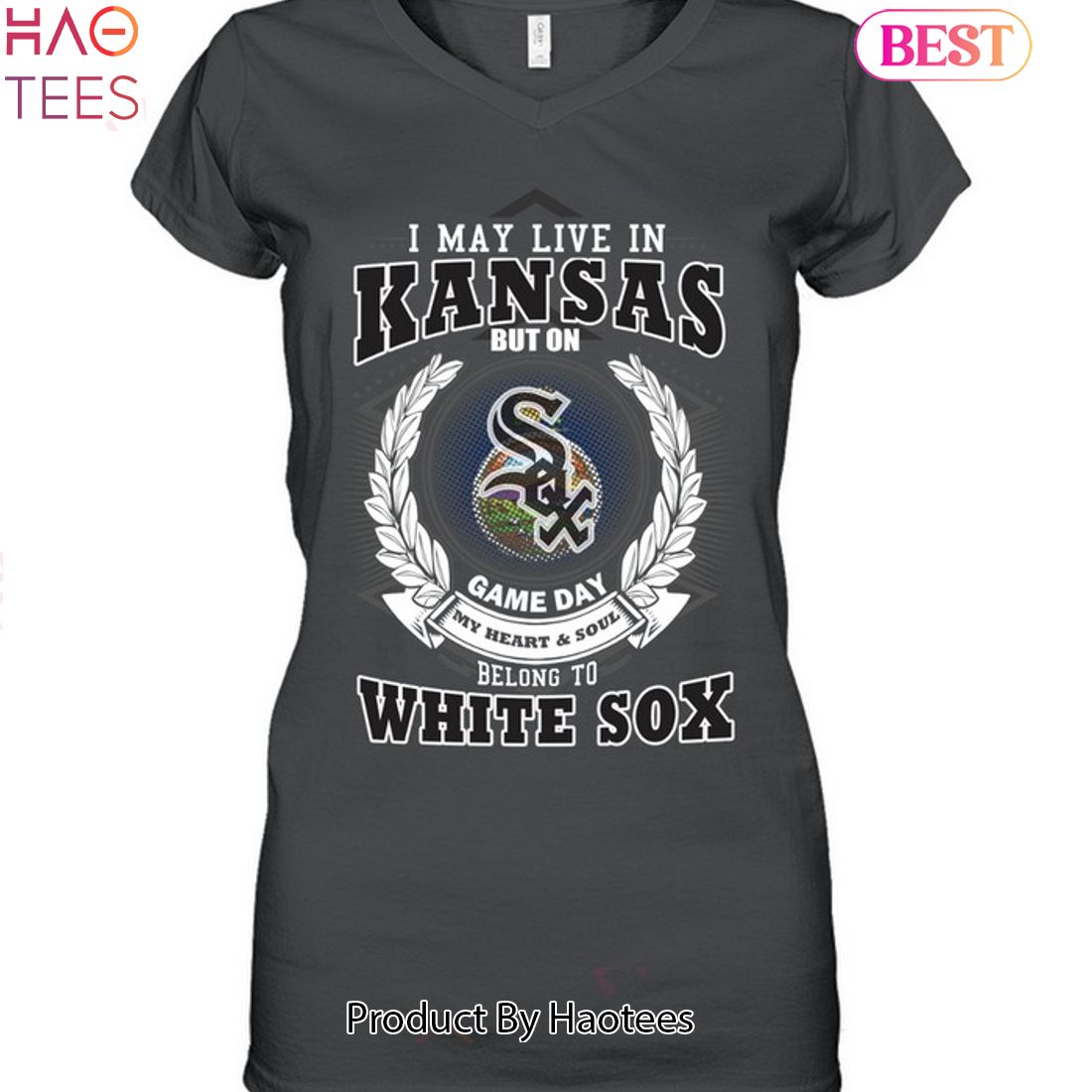 I May Live In Kansas Be Long To Chicago White Sox Unisex T-Shirt I May Live In Kansas Be Long To Chicago White Sox Unisex T-Shirt