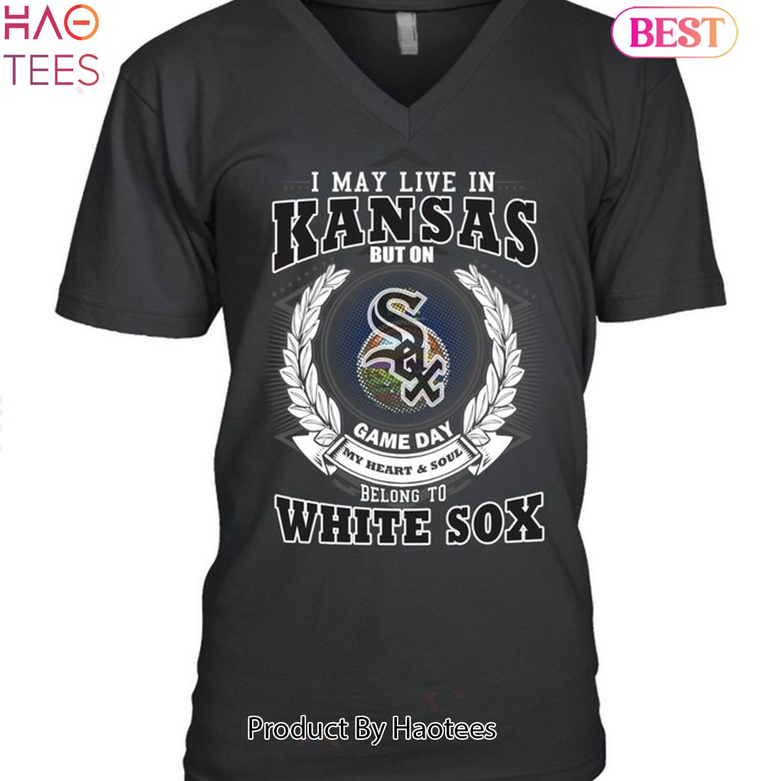 I May Live In Kansas Be Long To Chicago White Sox Unisex T-Shirt I May Live In Kansas Be Long To Chicago White Sox Unisex T-Shirt