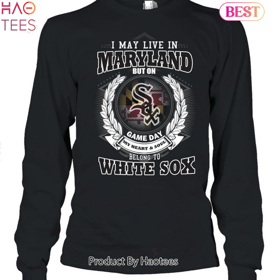 Official i may live in Maryland be long to chicago white sox shirt, hoodie,  sweatshirt for men and women