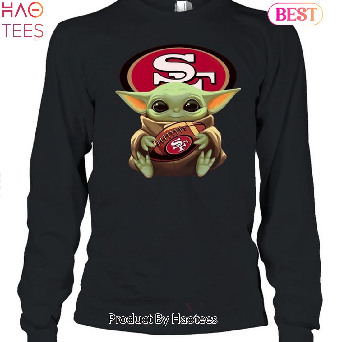 Star wars baby yoda hug san francisco 49ers football shirt