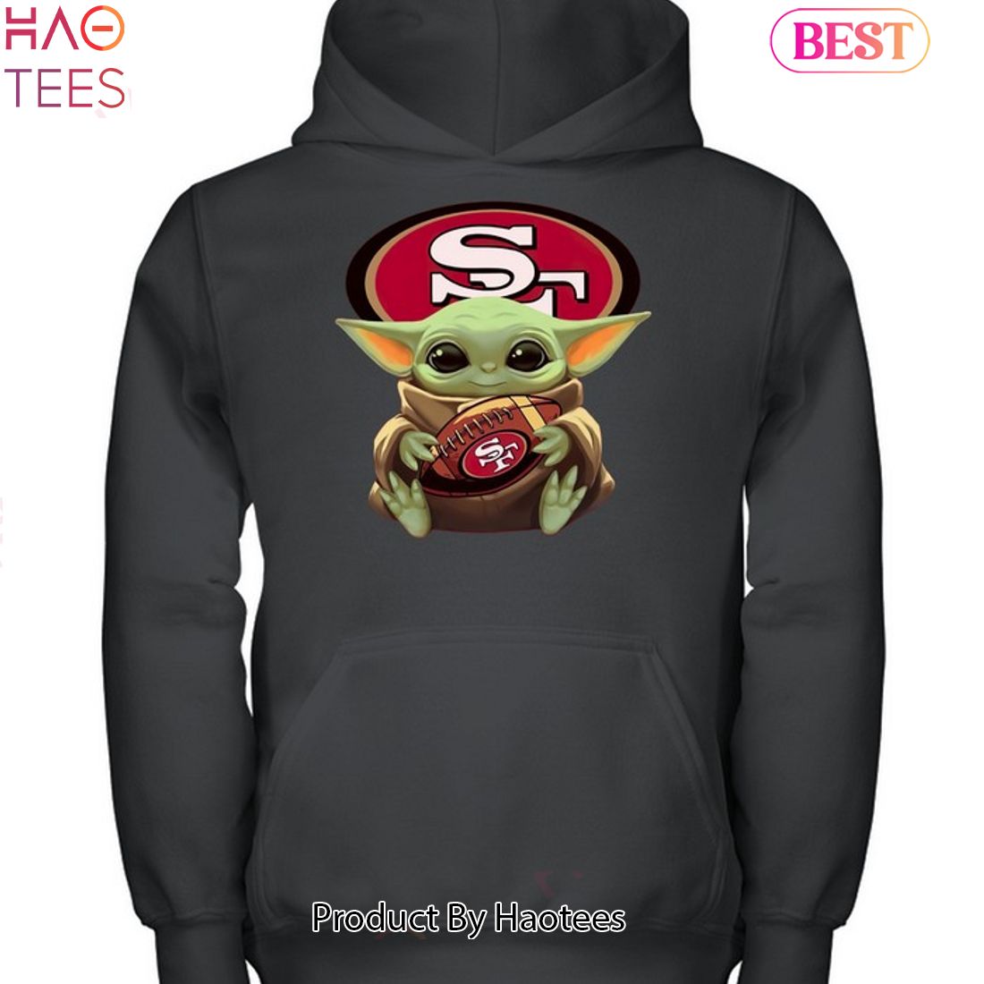 Baby Yoda Loves The San Francisco 49ers Star Wars NFL Women's T-Shirt 