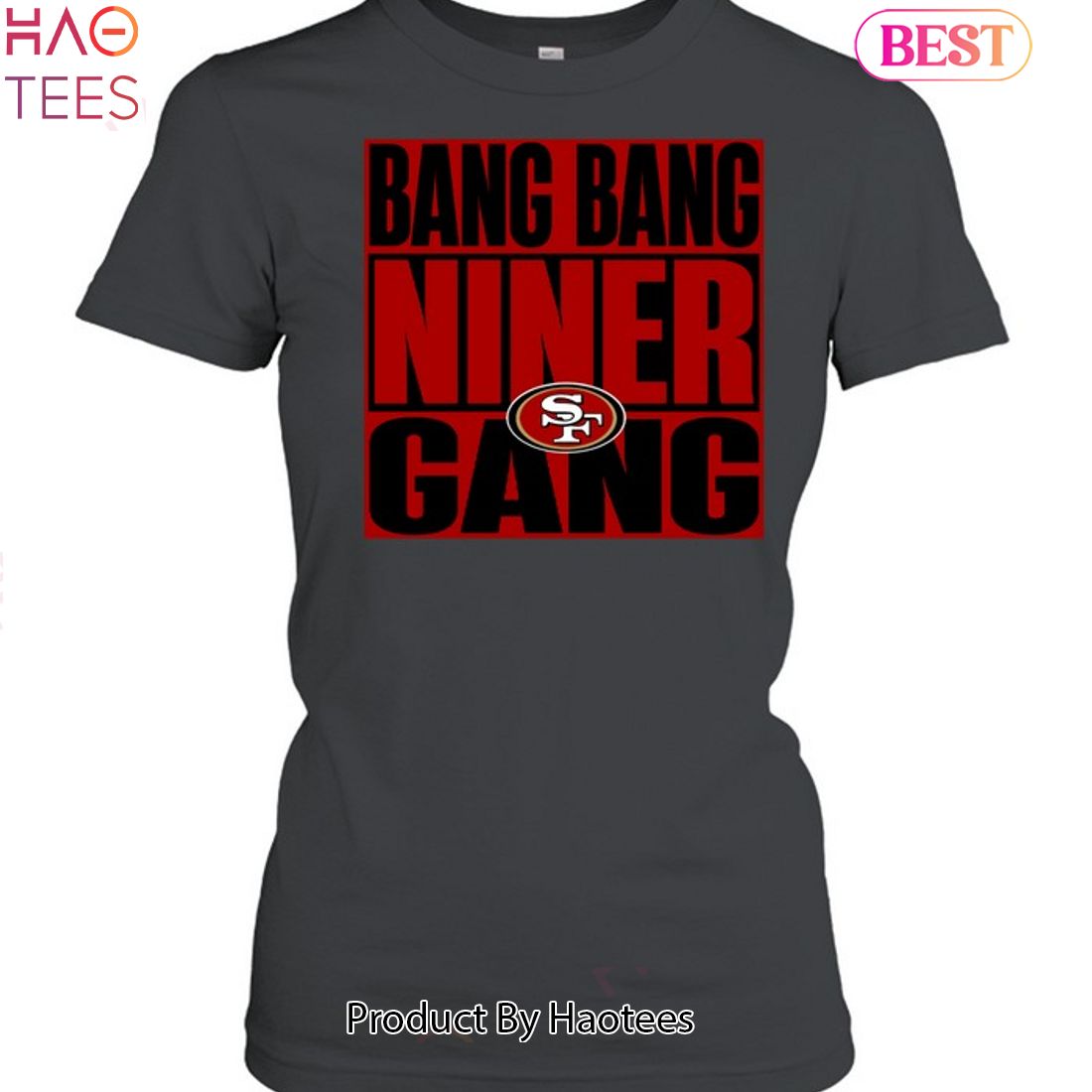 Hottertees 49ers Football Bang Bang Niner Gang Sweatshirt