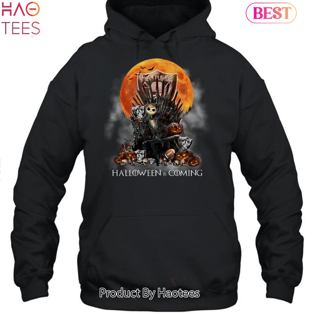 Jack Skellington Las Vegas Raiders Halloween Is Coming Unisex T-Shirt Jack Skellington Las Vegas Raiders Halloween Is Coming Unisex T-Shirt