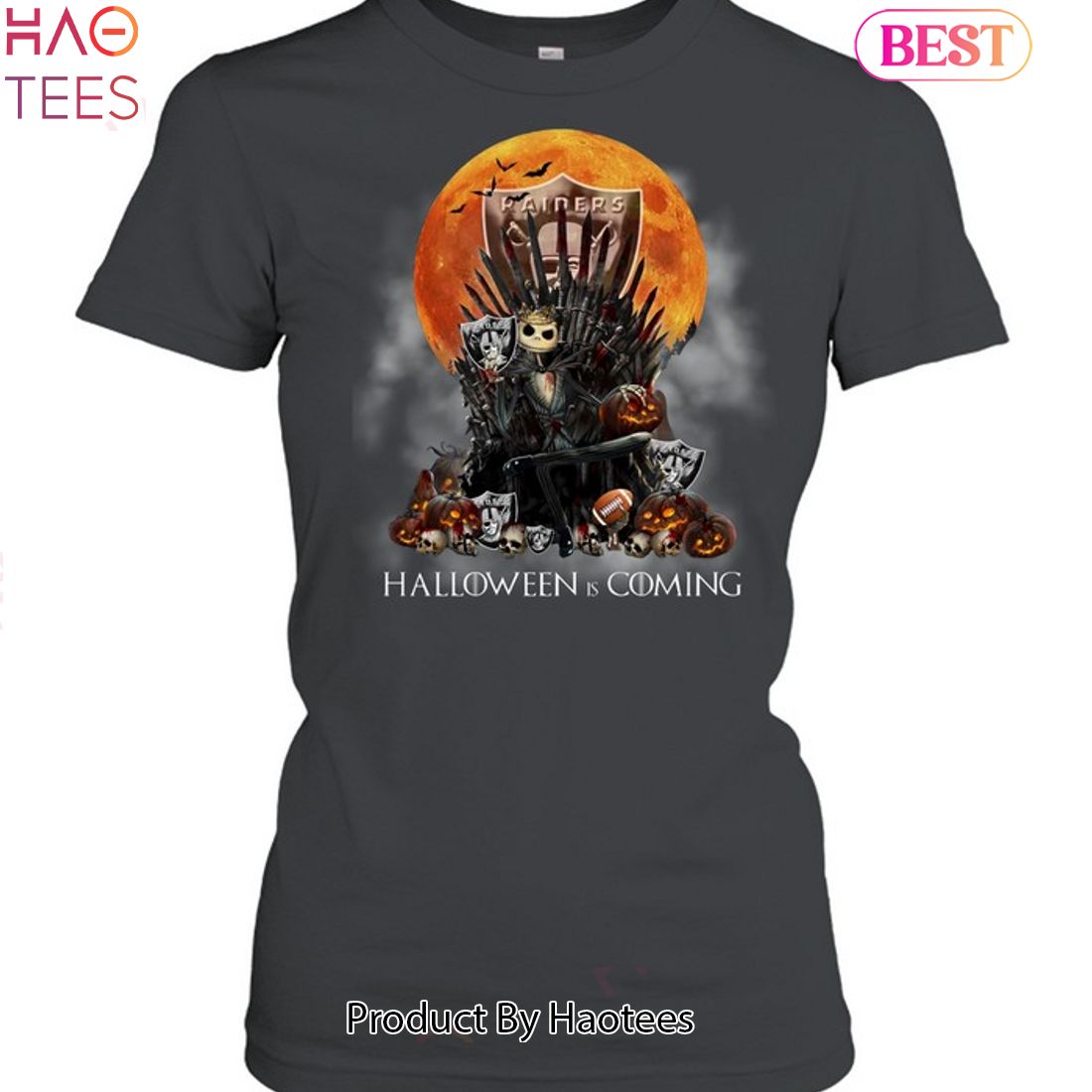 Jack Skellington Las Vegas Raiders Halloween Is Coming Unisex T-Shirt Jack Skellington Las Vegas Raiders Halloween Is Coming Unisex T-Shirt