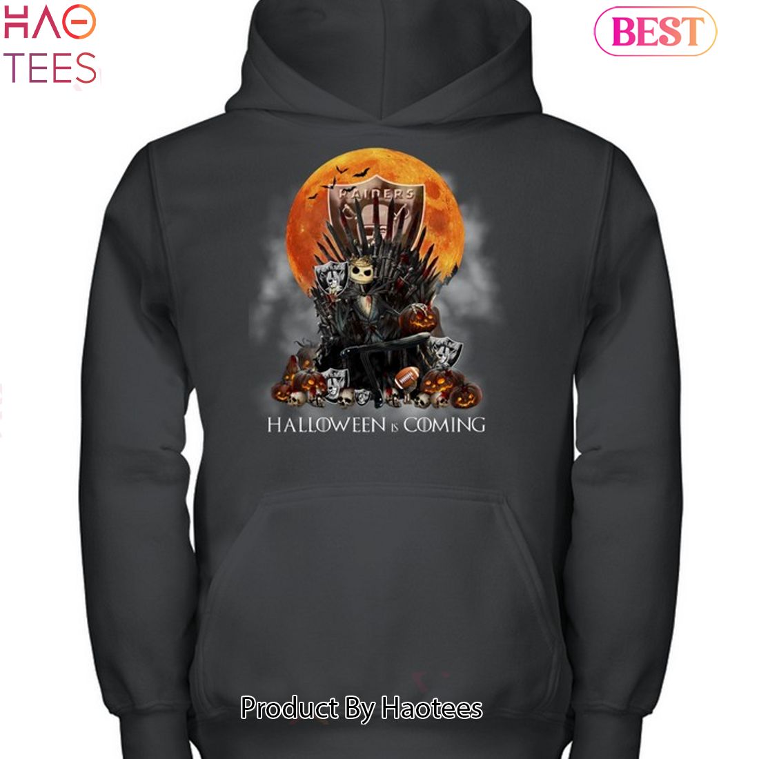 Jack Skellington Las Vegas Raiders Halloween Is Coming Unisex T-Shirt Jack Skellington Las Vegas Raiders Halloween Is Coming Unisex T-Shirt