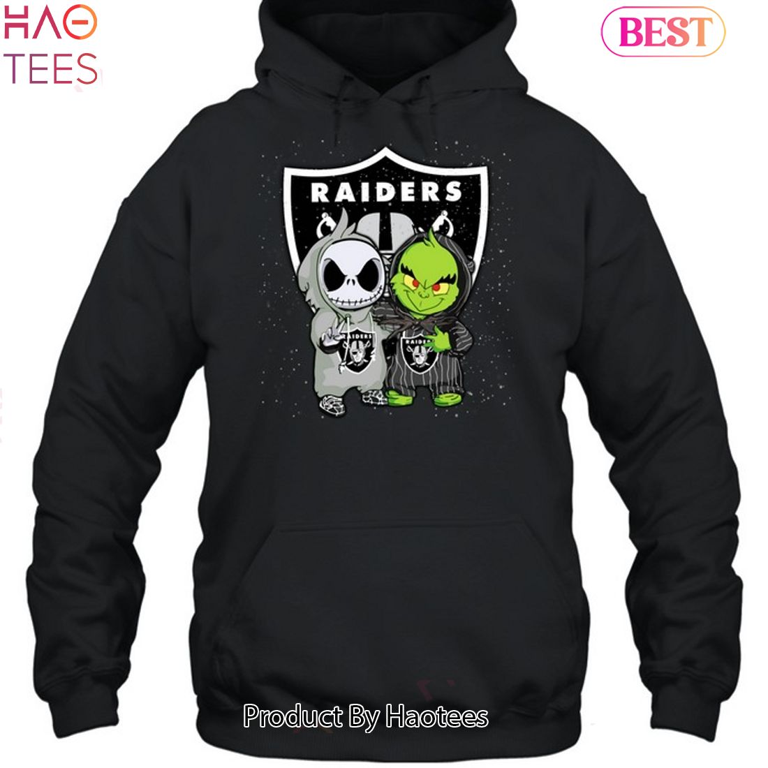 Las Vegas Raiders Jack Skellington And Grinch Unisex T-Shirt Las Vegas Raiders Jack Skellington And Grinch Unisex T-Shirt