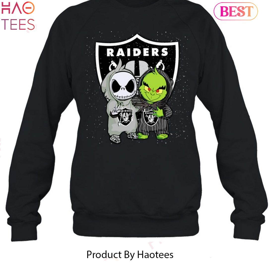 Las Vegas Raiders Jack Skellington And Grinch Unisex T-Shirt Las Vegas Raiders Jack Skellington And Grinch Unisex T-Shirt