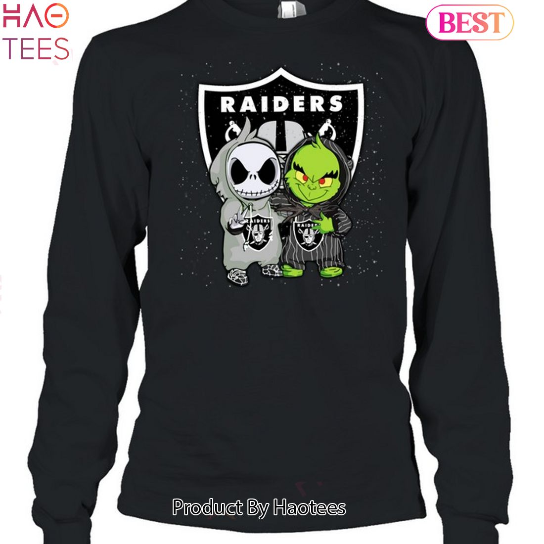 Las Vegas Raiders Jack Skellington And Grinch Unisex T-Shirt Las Vegas Raiders Jack Skellington And Grinch Unisex T-Shirt