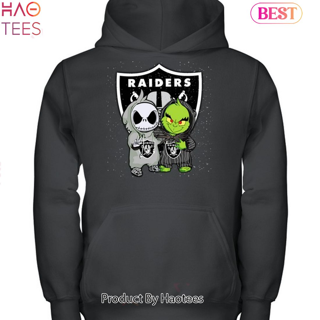 Las Vegas Raiders Jack Skellington And Grinch Unisex T-Shirt Las Vegas Raiders Jack Skellington And Grinch Unisex T-Shirt