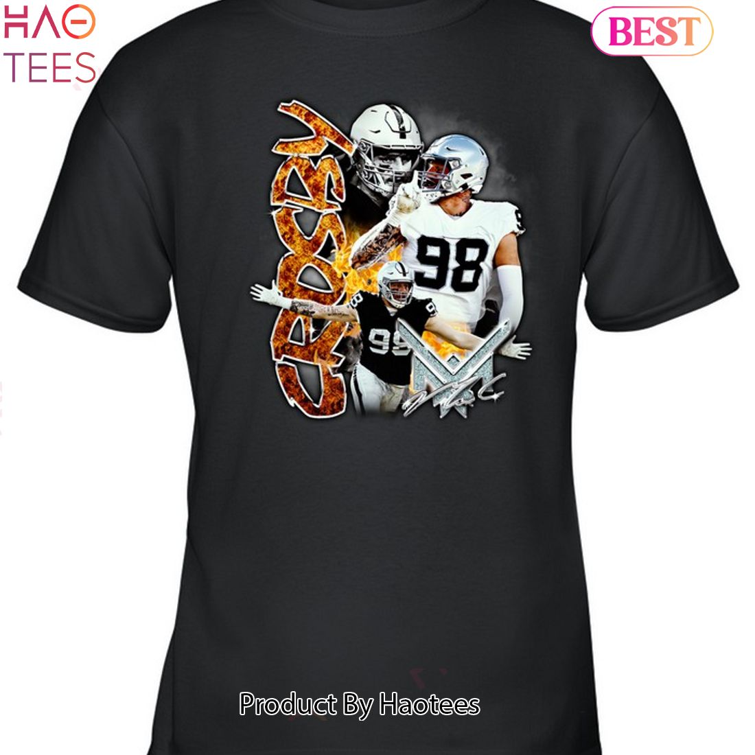 : Max Crosby Las Vegas Football T-Shirt Cotton Jersey