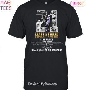Hall Of Fame Cliff Branch 1948-2019 Las Vegas Raiders Thank You For The Memories Unisex T-Shirt