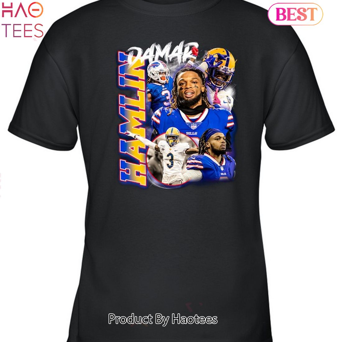 Buffalo Bills Damar Hamlin Vintage Football League Shirt