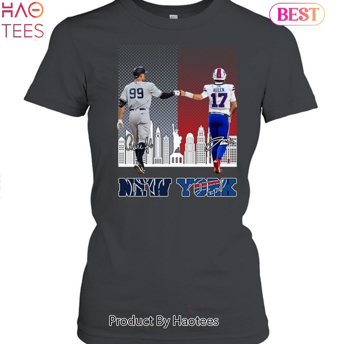 Buffalo Bills It's in my heart New York Yankees t-shirt by To-Tee