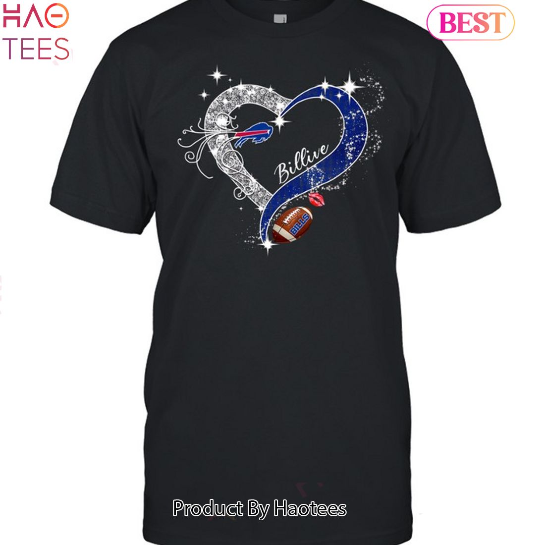 Buffalo Bills Logo With American Flag Short Sleeve Shirt