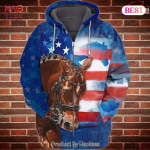 [AVAILABLE] American Flag Love Horse For Men And Women 3D Hoodie