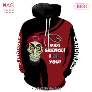AVAILABLE Arizona Cardinals Logo Skull Full 3D Hoodie