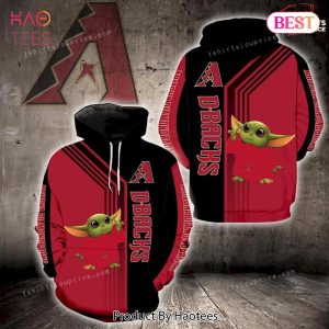 AVAILABLE Arizona Diamondbacks Baby Yoda Full Over Print 3D Hoodie