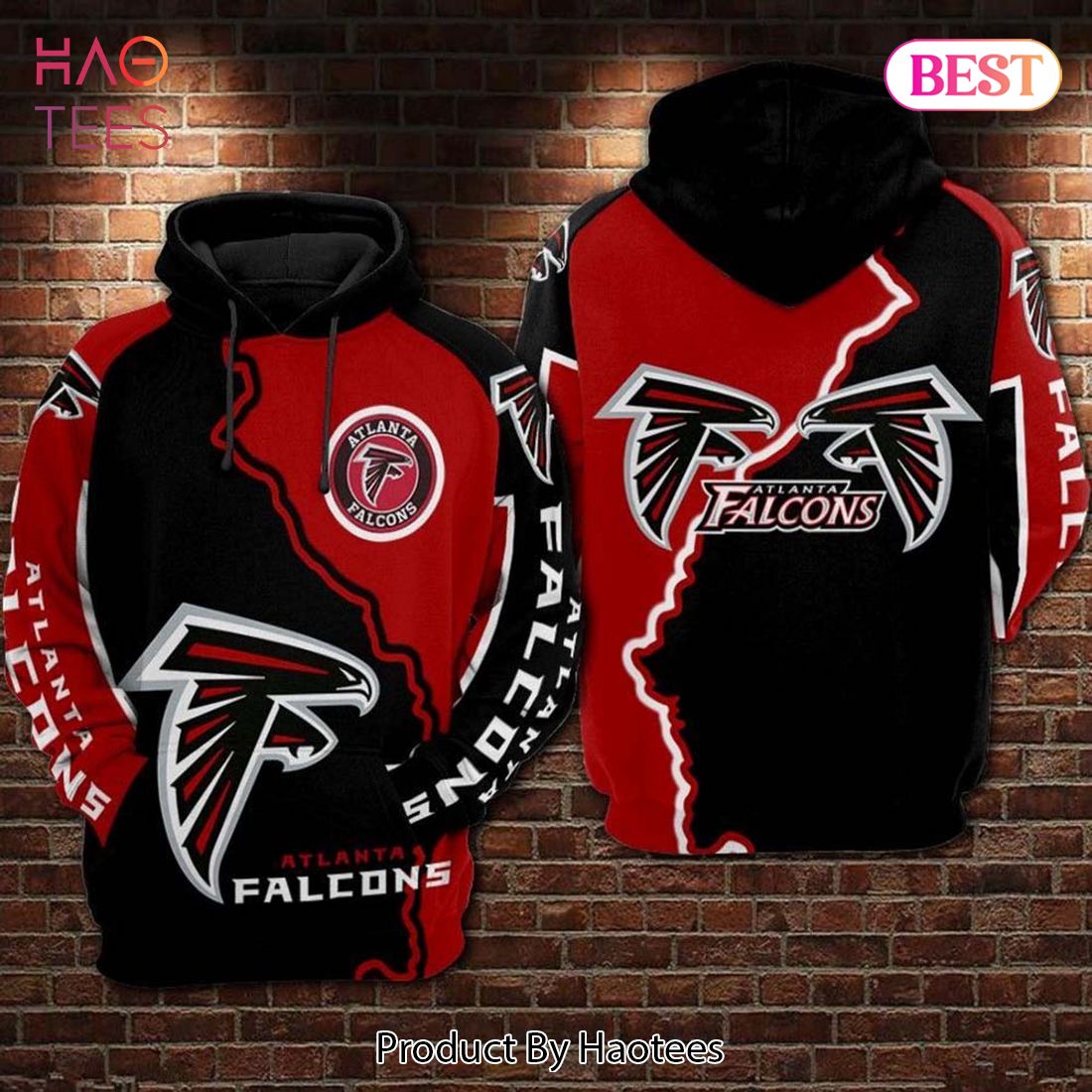 AVAILABLE Atlanta Falcons Nfl Football Red Black 3D Hoodie AVAILABLE Atlanta Falcons Nfl Football Red Black 3D Hoodie