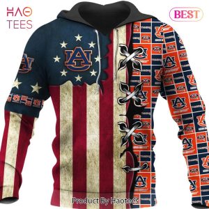 [AVAILABLE] Auburn Tigers Flag American Distressed 3D Hoodie Gifts For Auburn Tigers Fans