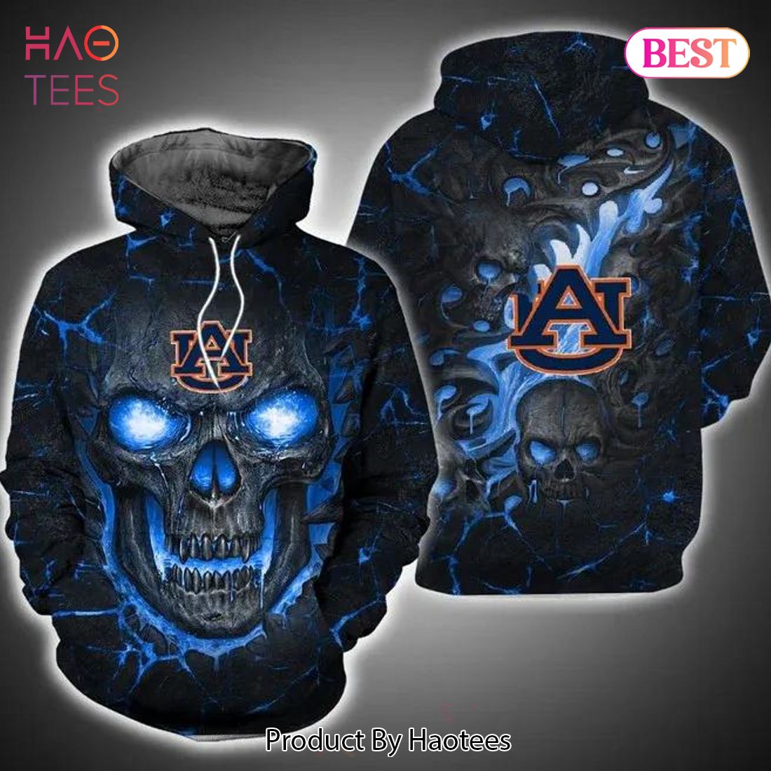AVAILABLE Auburn Tigers Skull Art 3D Hoodie Auburn Tigers Fans Gift