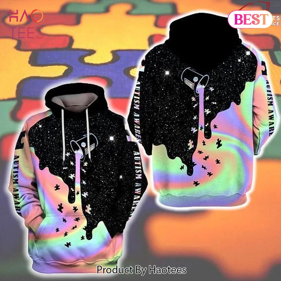 [AVAILABLE] Autism Awareness 3D Hoodie Zipper Sweater