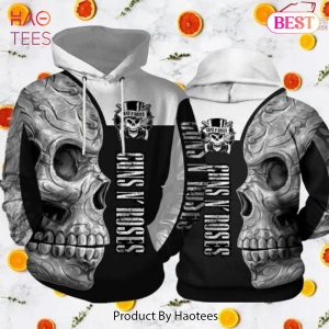 [AVAILABLE] Black And White Guns N Roses Sugar Skull 3D Hoodie