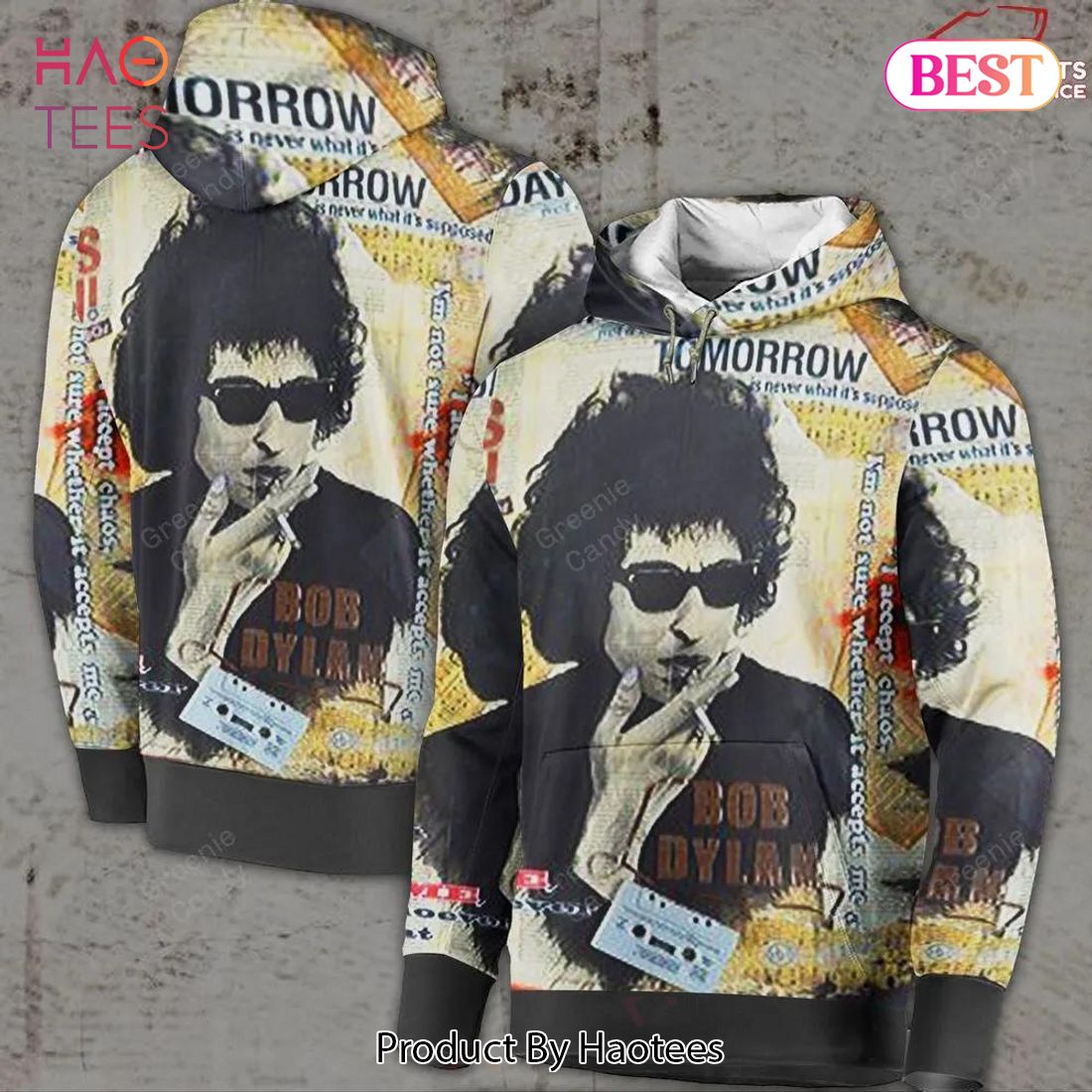 AVAILABLE Bob Dylan Tomorrow 3D Hoodie