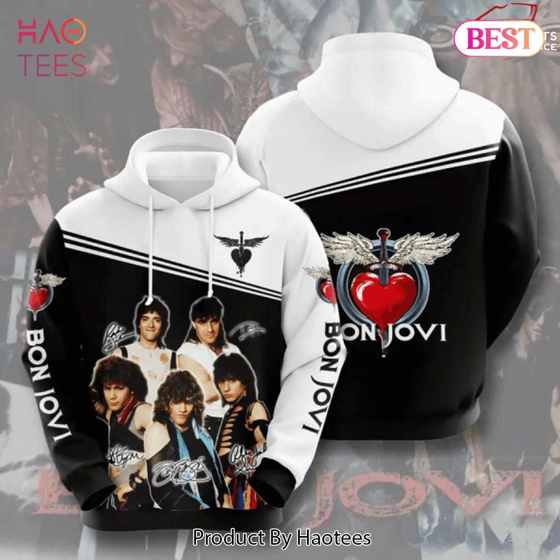 [AVAILABLE] Bon Jovi Signature 3D Hoodie
