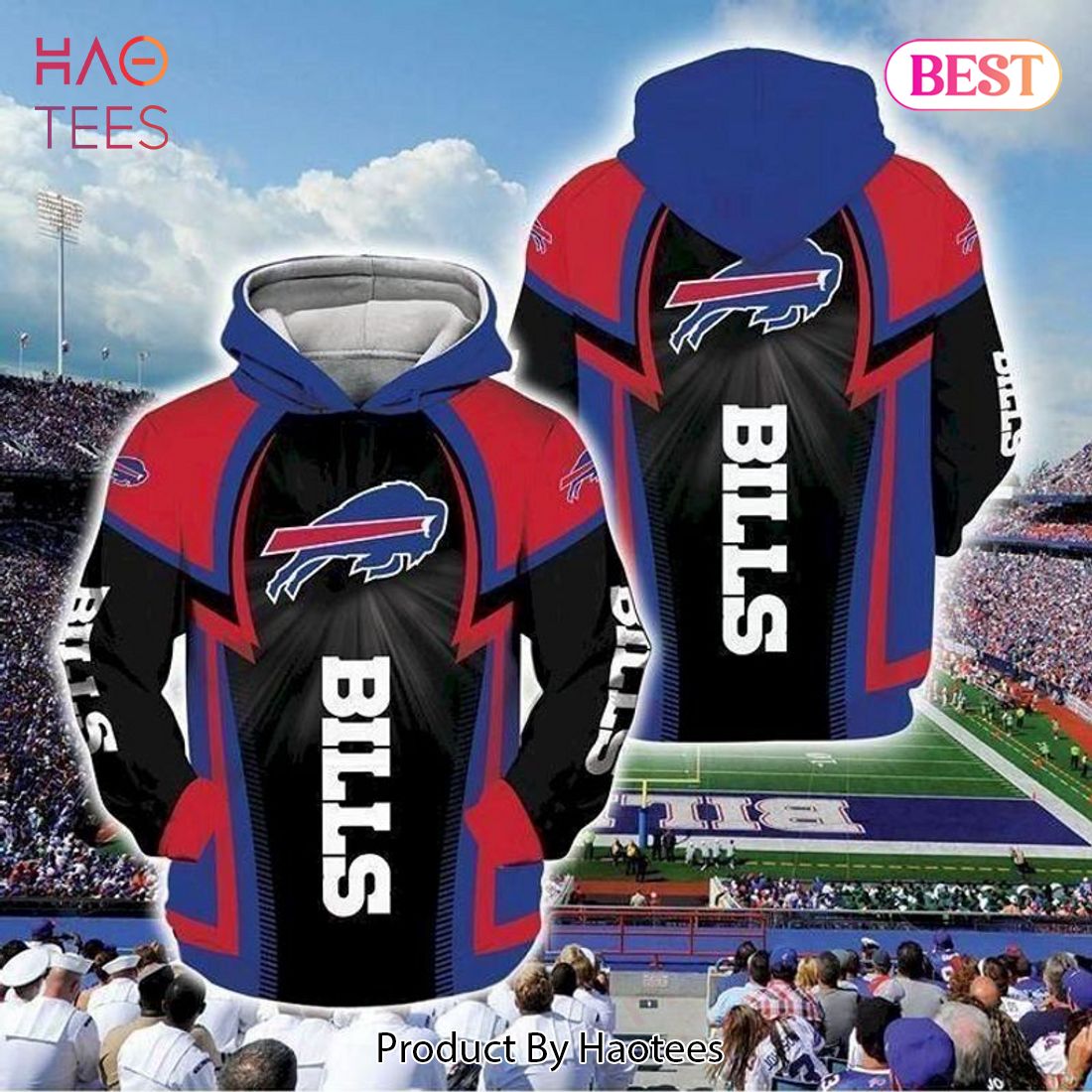 AVAILABLE Buffalo Bills 3D Hoodie Buffalo Bills Fathers Day Gifts