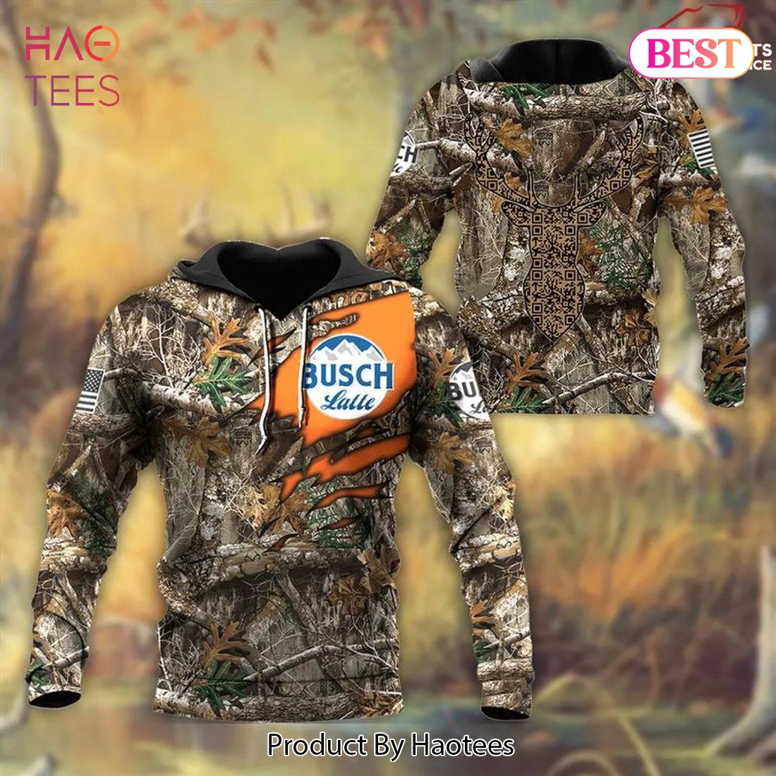 AVAILABLE Busch Latte Deer Hunting 3D Hoodie AVAILABLE Busch Latte Deer Hunting 3D Hoodie