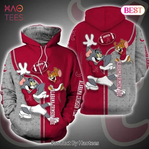 [BEST] Alabama Crimson Tide Ft. Tom and Jerry 3D Hoodie Alabama Crimson Tide