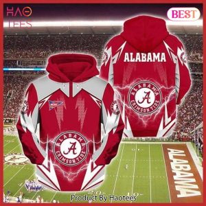 [BEST] Alabama Crimson Tide Lightning 3D Hoodie NCAA Football Gifts