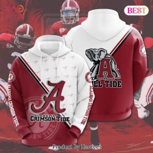 BEST Alabama Crimson Tide Many Logo 3D Hoodie NCAA Cheer Gifts