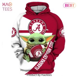 [BEST] Alabama Crimson Tide Yoda Baby Yoda Star Wars 3D Hoodie NCAA Basketball Gifts